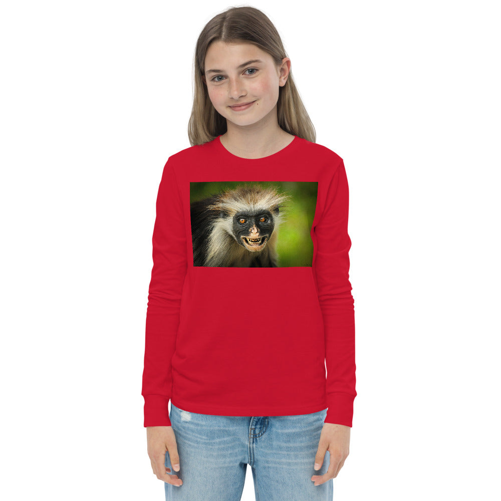 Premium Soft Long Sleeve - FRONT Only: Crazy Monkey