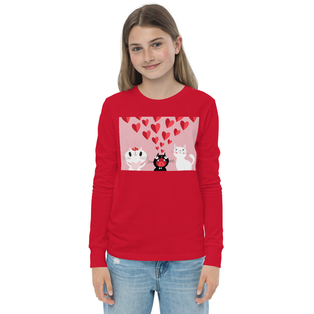 Premium Soft Long Sleeve - Pink Cat Love
