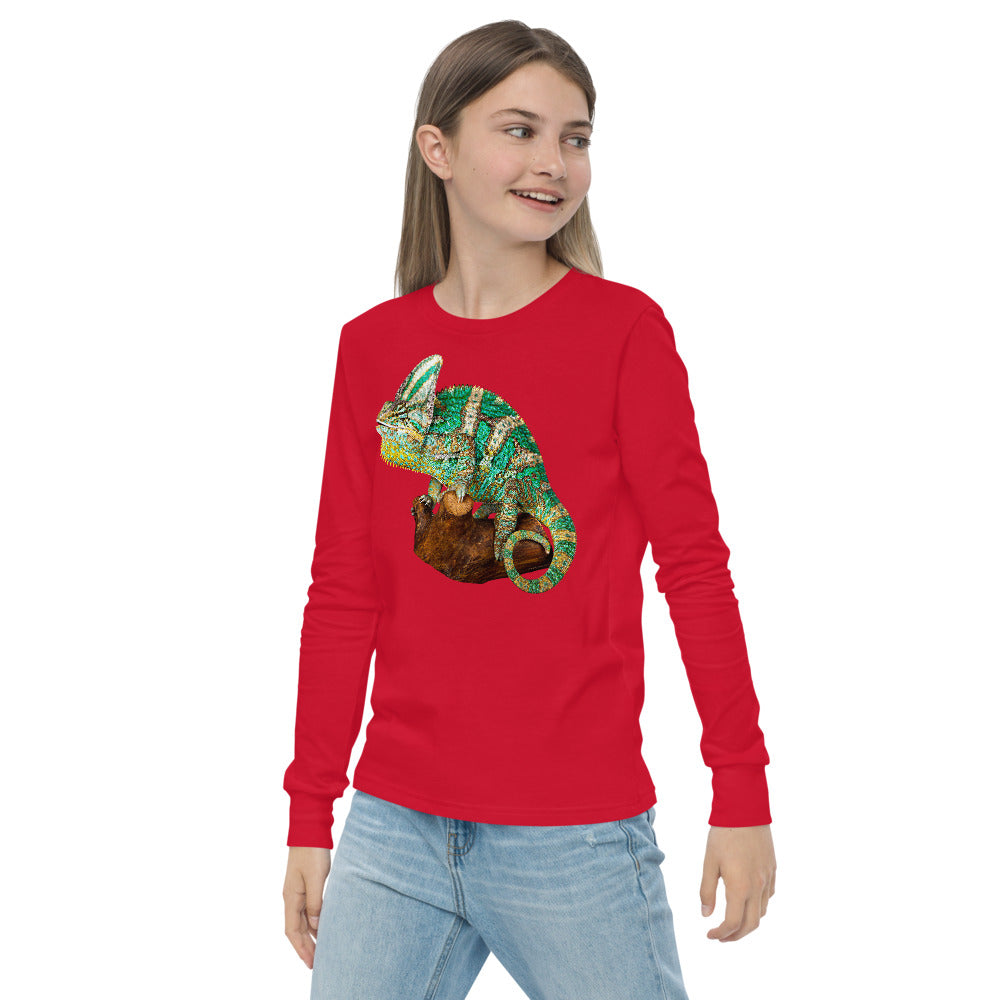 Premium Soft Long Sleeve - Green Vailed Chameleon