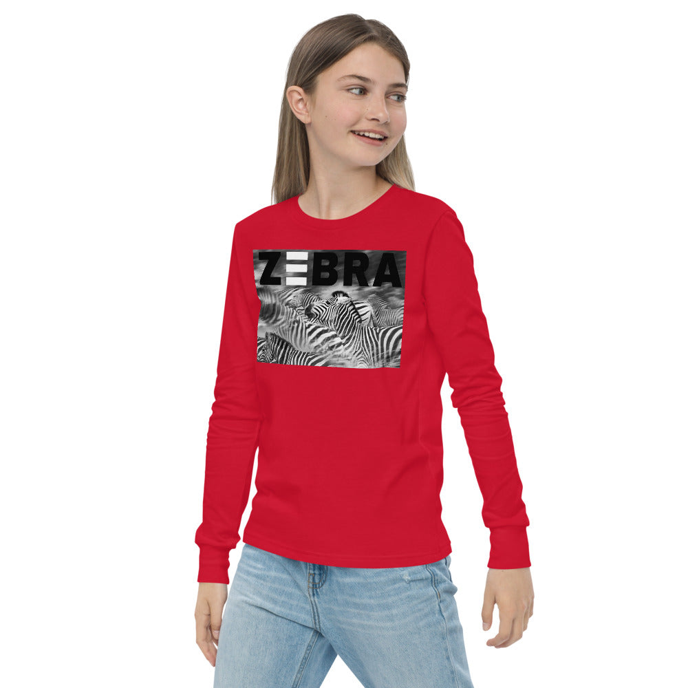 Premium Soft Long Sleeve - Zebra Blur