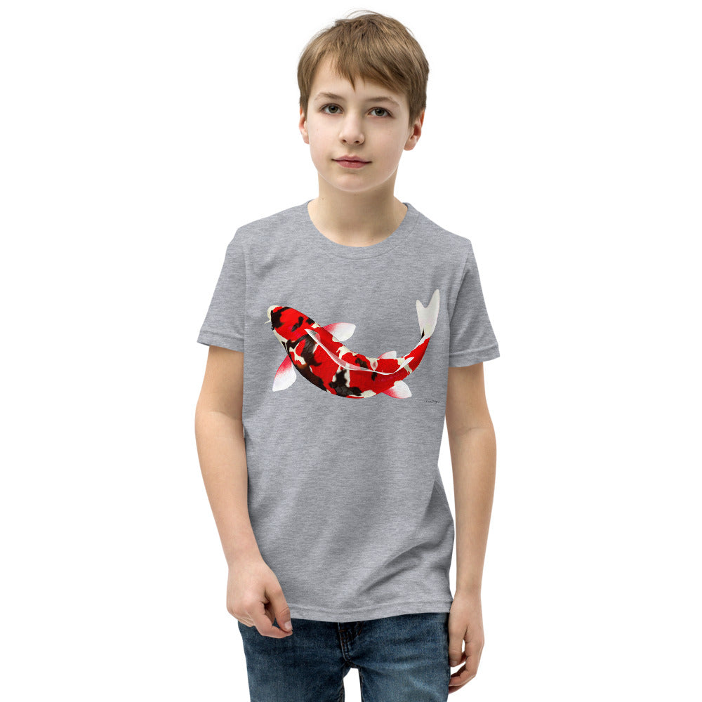 Premium Soft Crew Neck - Red & Black Koi