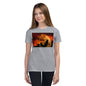 Premium Soft Crew Neck - Wolves Howling in Orange Moonlight