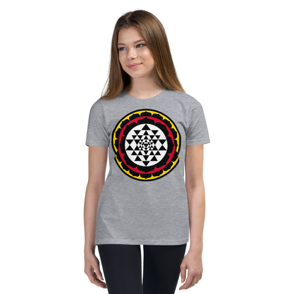 Premium Soft Crew Neck - Sri Yantra Lotus Circle