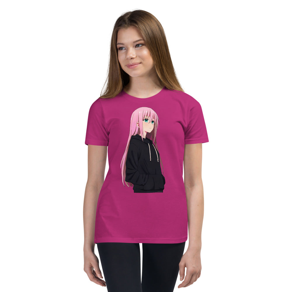 Premium Soft Crew Neck - Pink Haired Anime Girl