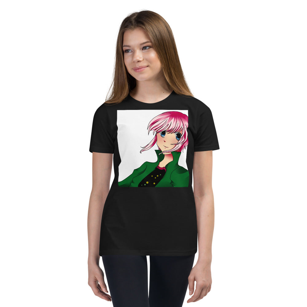 Premium Soft Crew Neck - Pink Haired Amine Girl