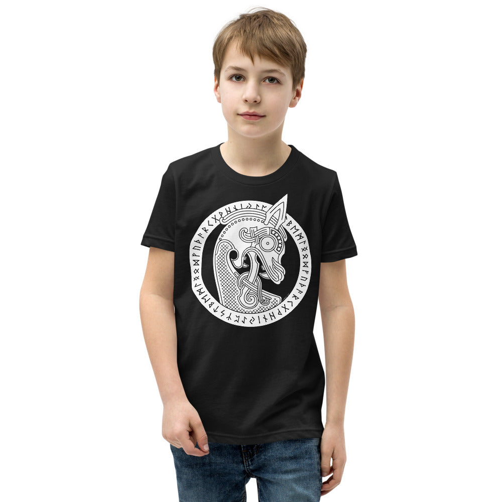 Premium Soft Crew Neck - Viking Warship Dragon in a Runic Circle