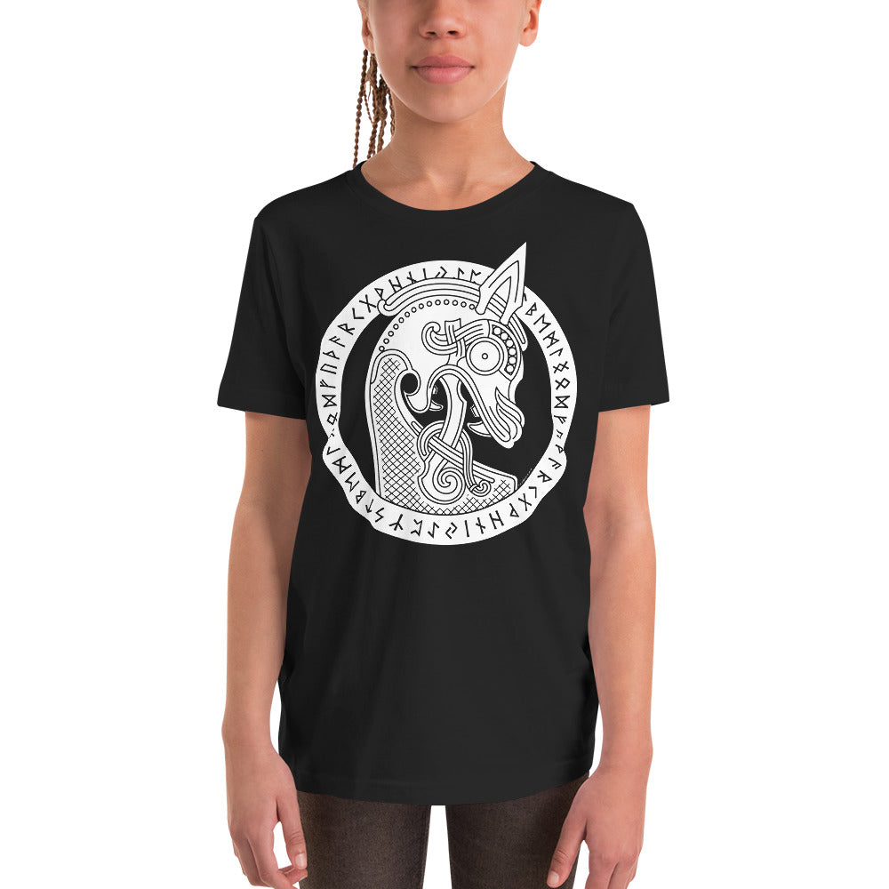 Premium Soft Crew Neck - Viking Warship Dragon in a Runic Circle