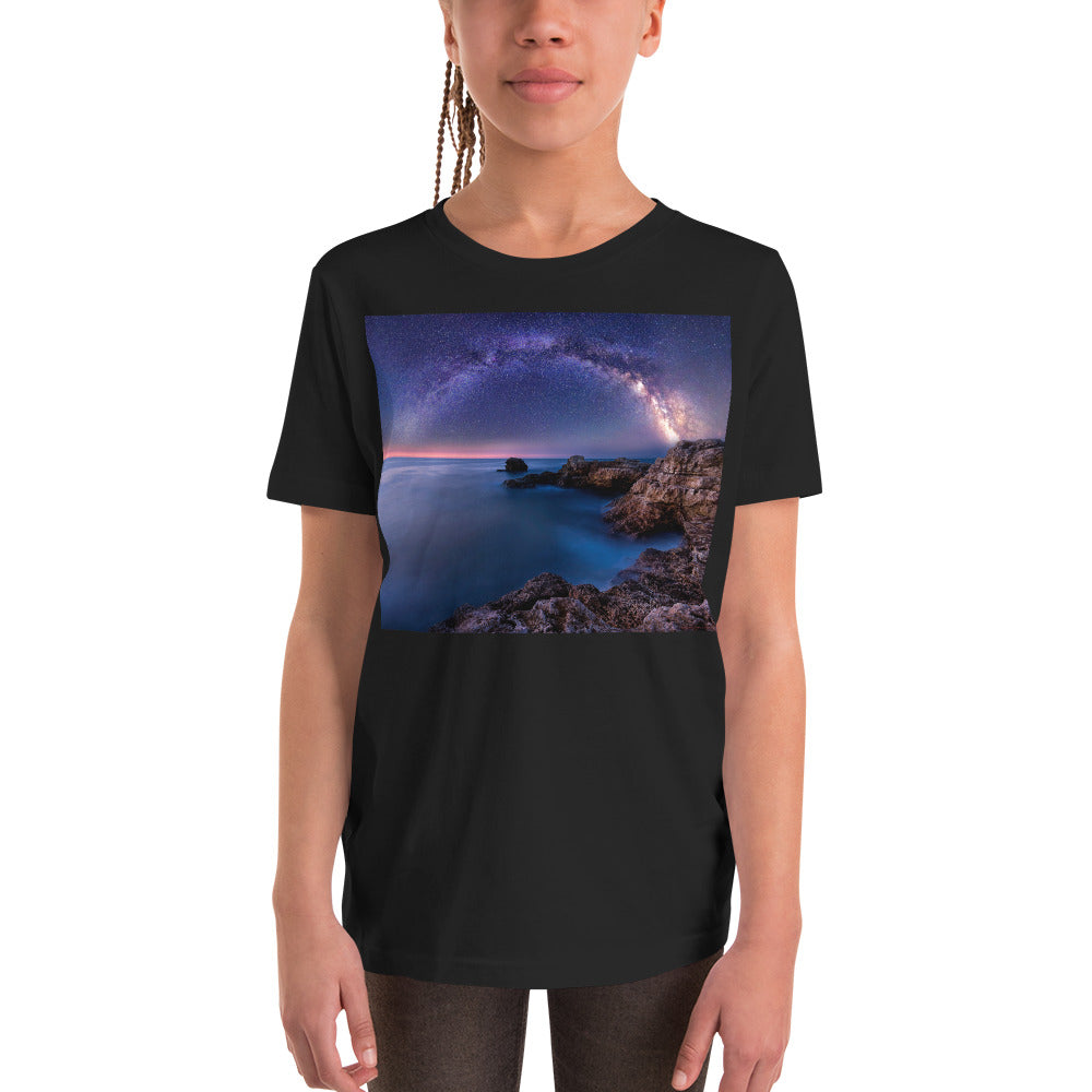 Premium Soft Crew Neck - The Milky Way Over Rocky Bay