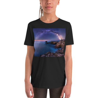 Premium Soft Crew Neck - The Milky Way Over Rocky Bay