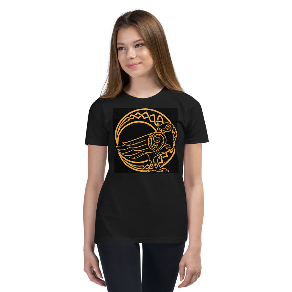 Premium Soft Crew Neck - Crescent Moon with Odin's Raven
