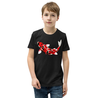 Premium Soft Crew Neck - Red & Black Koi
