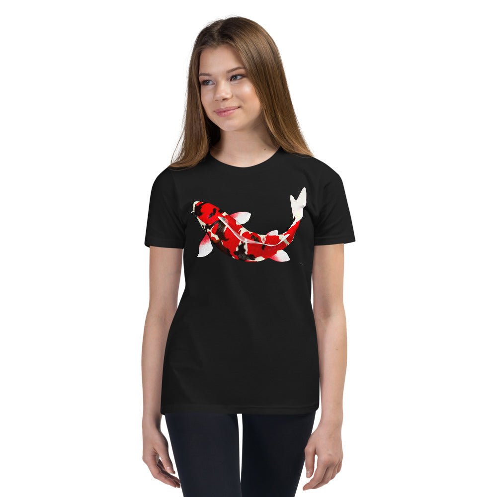 Premium Soft Crew Neck - Red & Black Koi