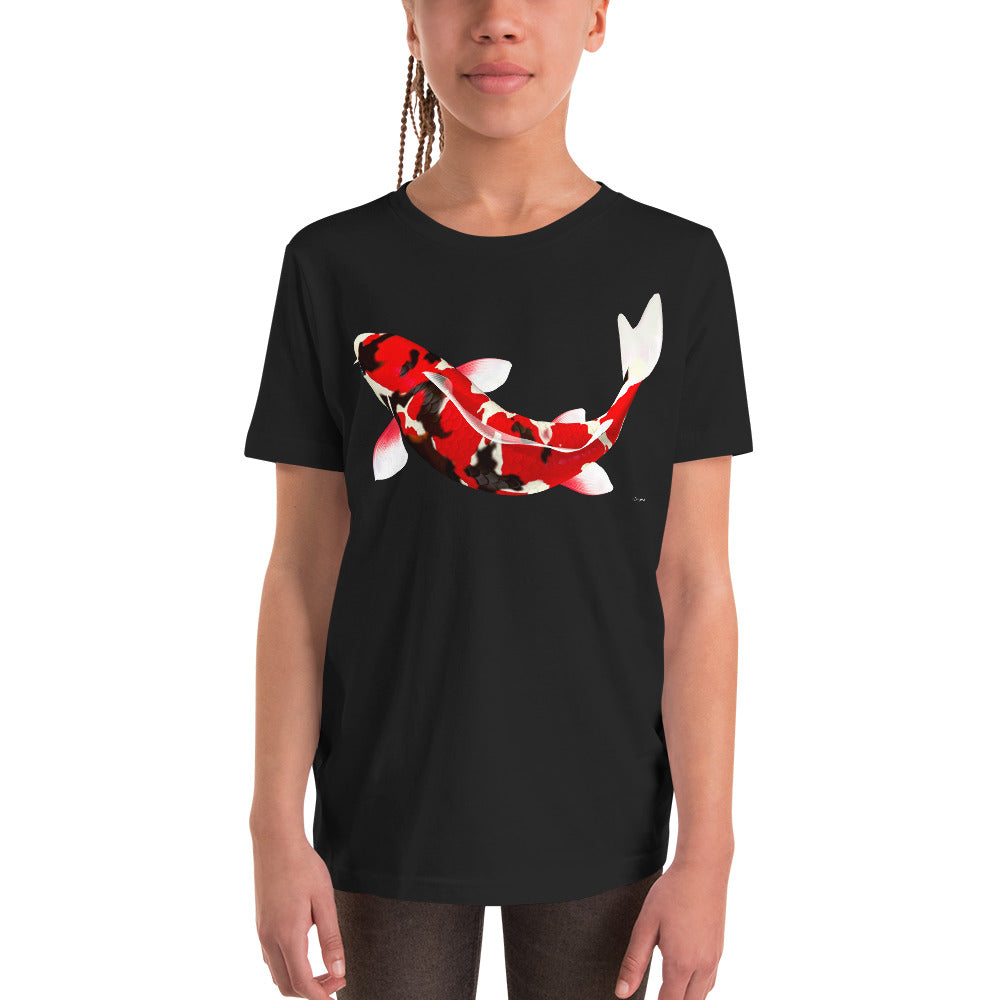 Premium Soft Crew Neck - Red & Black Koi