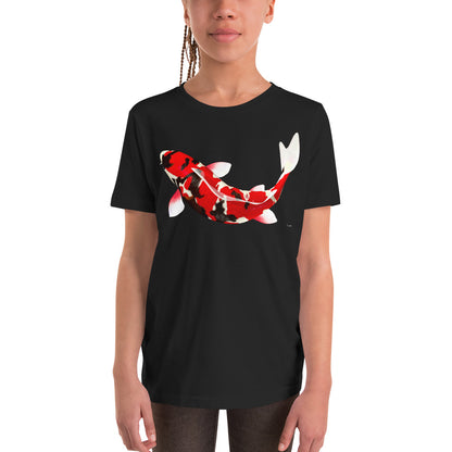 Premium Soft Crew Neck - Red & Black Koi