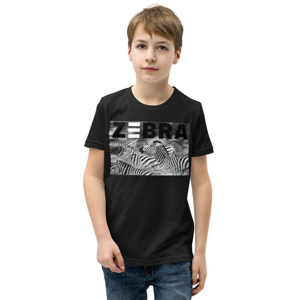 Premium Crew Neck Tee - Zebra Blur