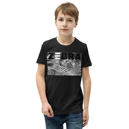 Premium Crew Neck Tee - Zebra Blur