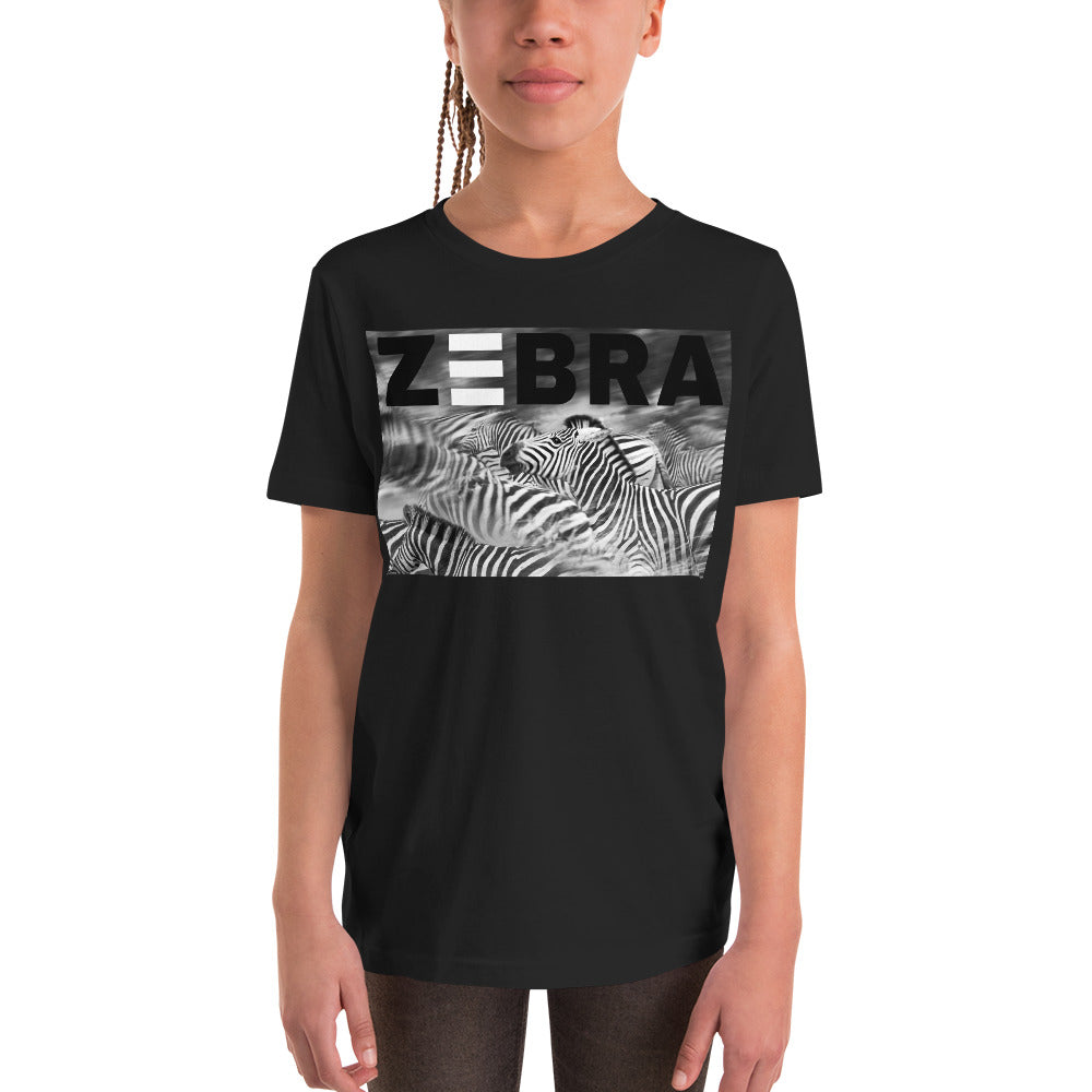 Premium Crew Neck Tee - Zebra Blur