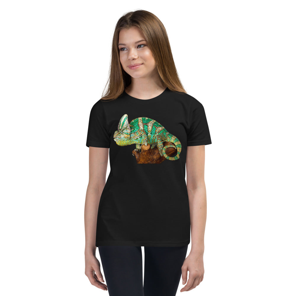 Premium Soft Crew Neck - Vailed Chameleon in a Tree Stump