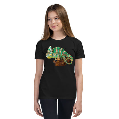 Premium Soft Crew Neck - Vailed Chameleon in a Tree Stump