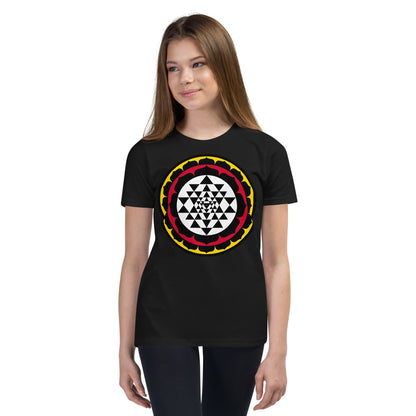 Premium Soft Crew Neck - Sri Yantra Lotus Circle