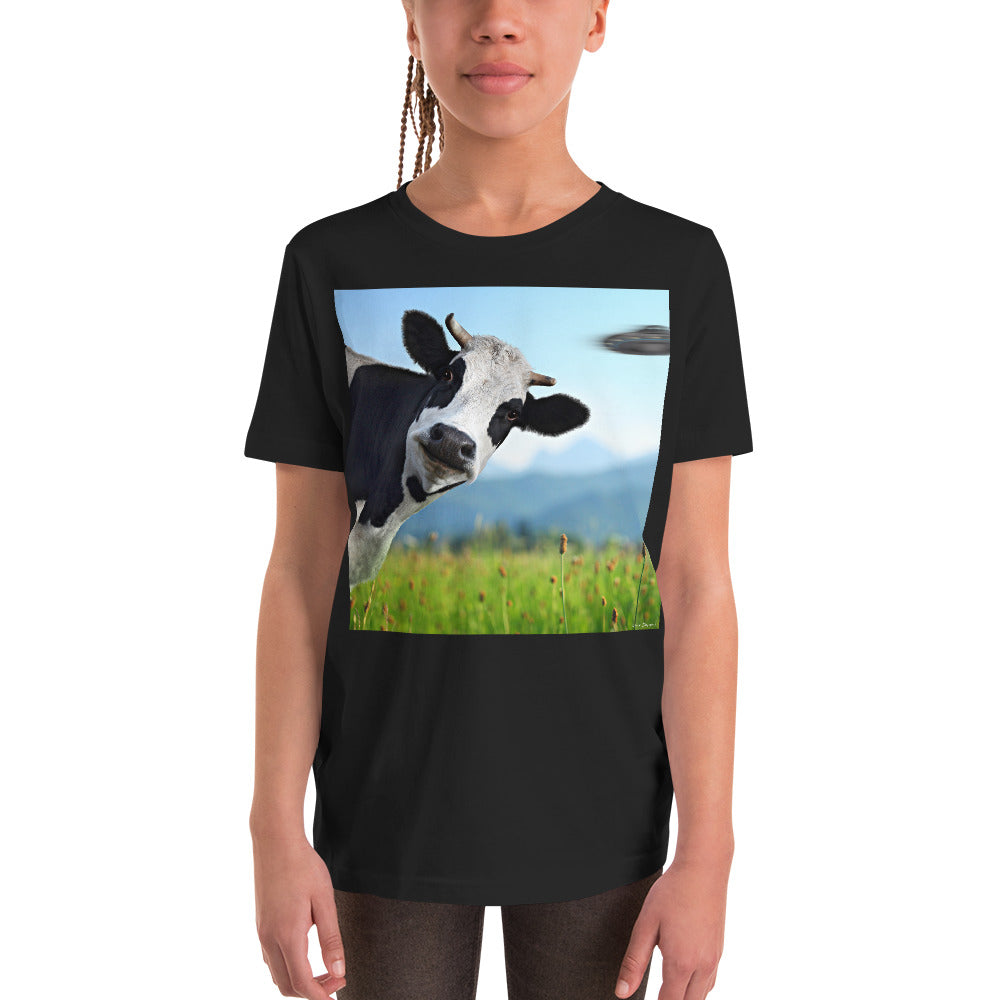 Premium Soft Crew Neck - Cow & UFO