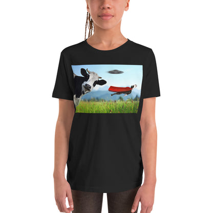 Premium Soft Crew Neck - Cow & Strange Flying Things