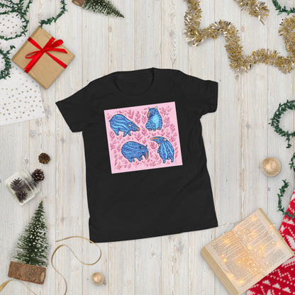 Premium Youth Crew Neck - Funny Blue Tapirs