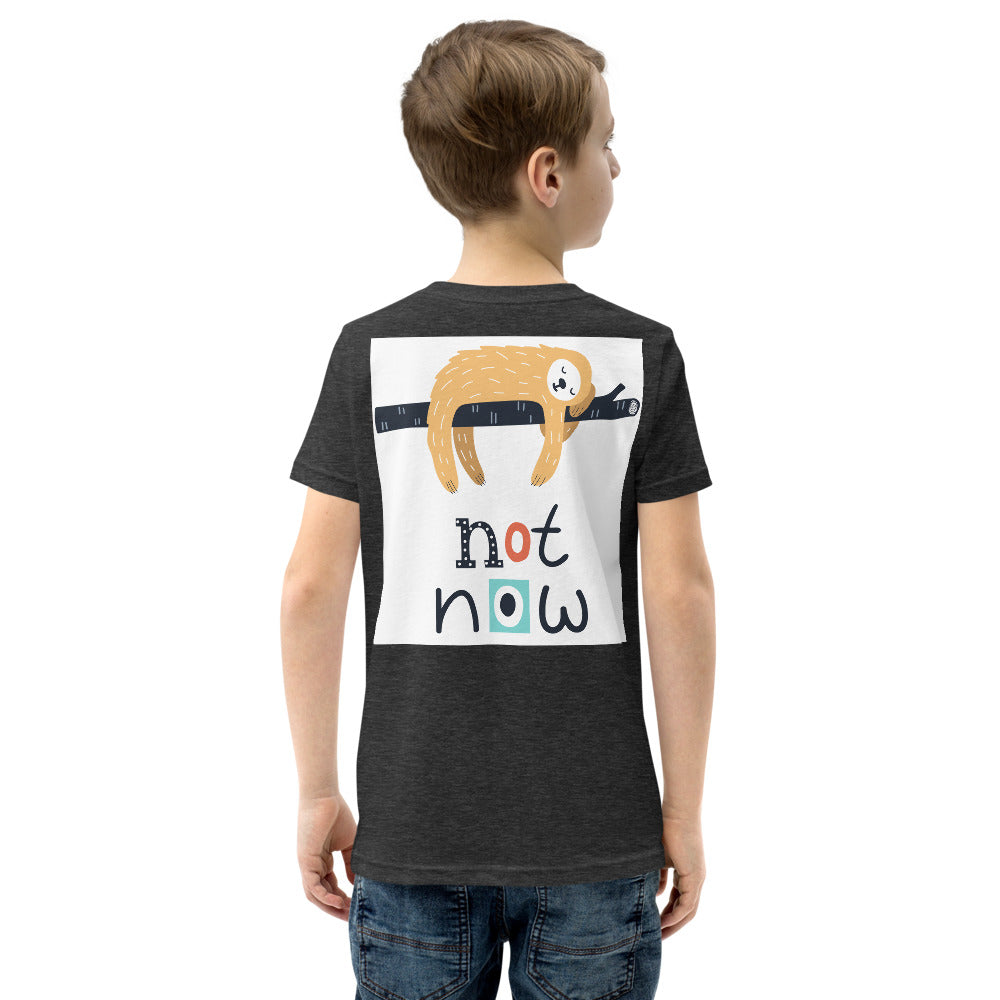 Premium Soft Crew Neck: Print on the BACK - Not Now!