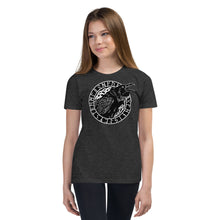 Load image into Gallery viewer, Premium Soft Crew Neck - Cawing Crow in Runic Circle
