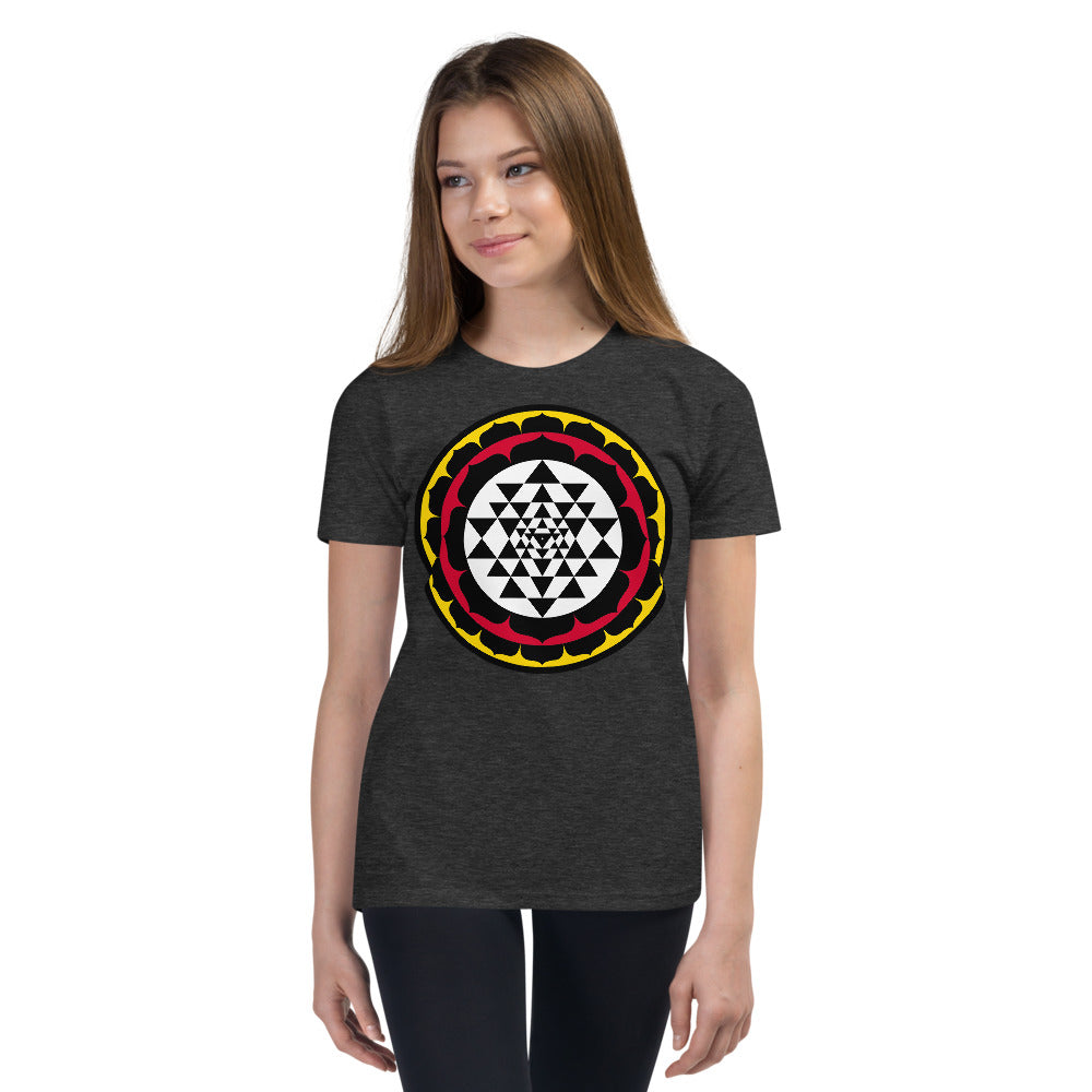 Premium Soft Crew Neck - Sri Yantra Lotus Circle