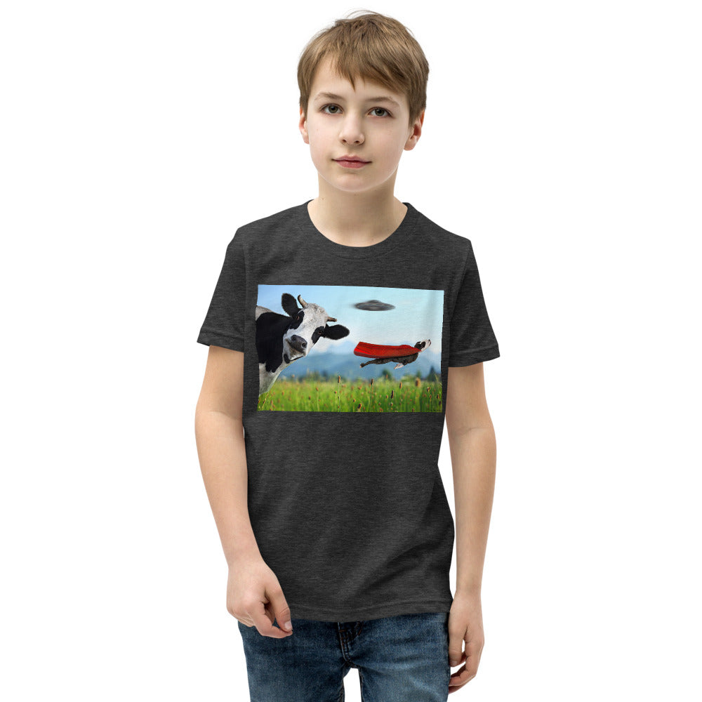 Premium Soft Crew Neck - Cow & Strange Flying Things