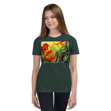 Load image into Gallery viewer, Premium Soft Crew Neck - Red Flower with Purple &amp; Yellow
