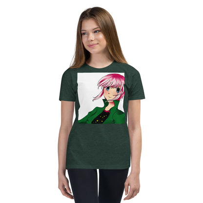 Premium Soft Crew Neck - Pink Haired Amine Girl