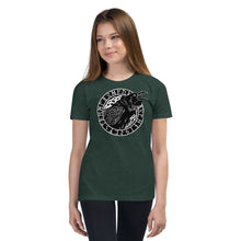 Load image into Gallery viewer, Premium Soft Crew Neck - Cawing Crow in Runic Circle
