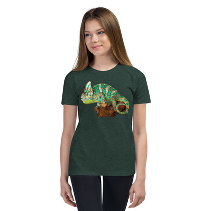 Premium Soft Crew Neck - Vailed Chameleon in a Tree Stump