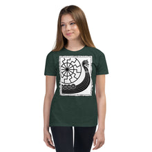 Load image into Gallery viewer, Premium Soft Crew Neck - Viking Drakkar with Circle of the Black Sun

