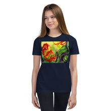 Load image into Gallery viewer, Premium Soft Crew Neck - Red Flower with Purple &amp; Yellow
