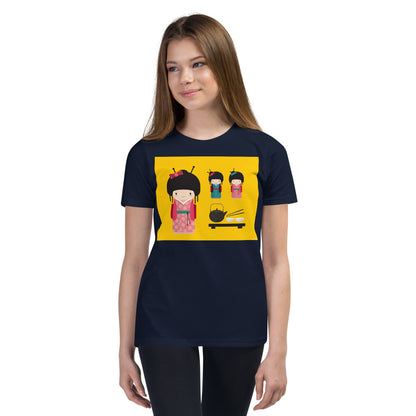 Premium Soft Crew Neck - Kokeshi Doll Tea Time