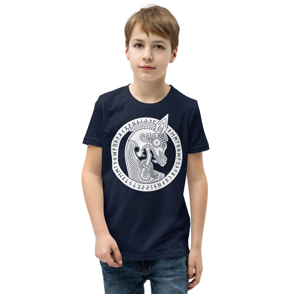 Premium Soft Crew Neck - Viking Warship Dragon in a Runic Circle