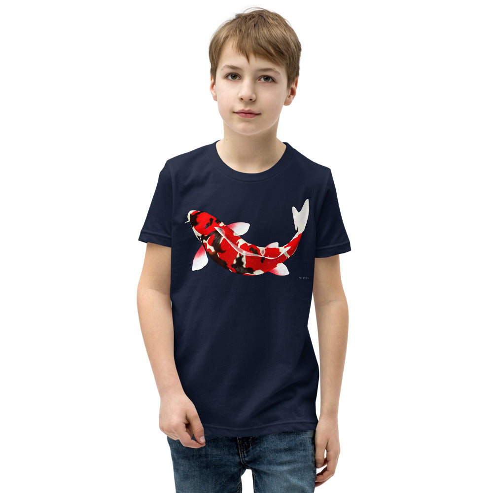 Premium Soft Crew Neck - Red & Black Koi