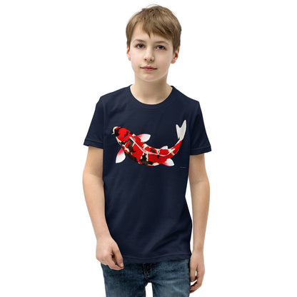 Premium Soft Crew Neck - Red & Black Koi