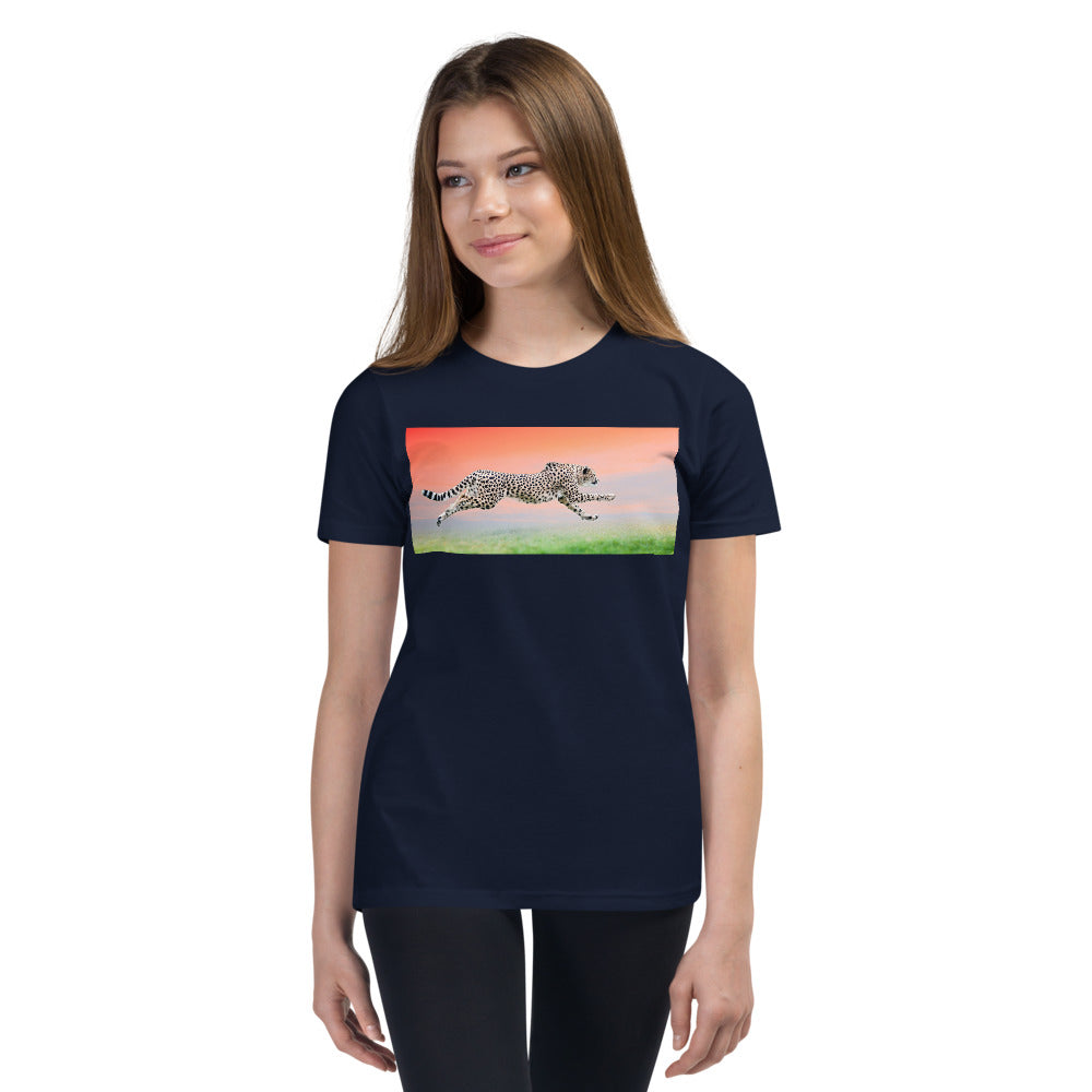 Premium Soft Crew Neck - Cheetah Flying