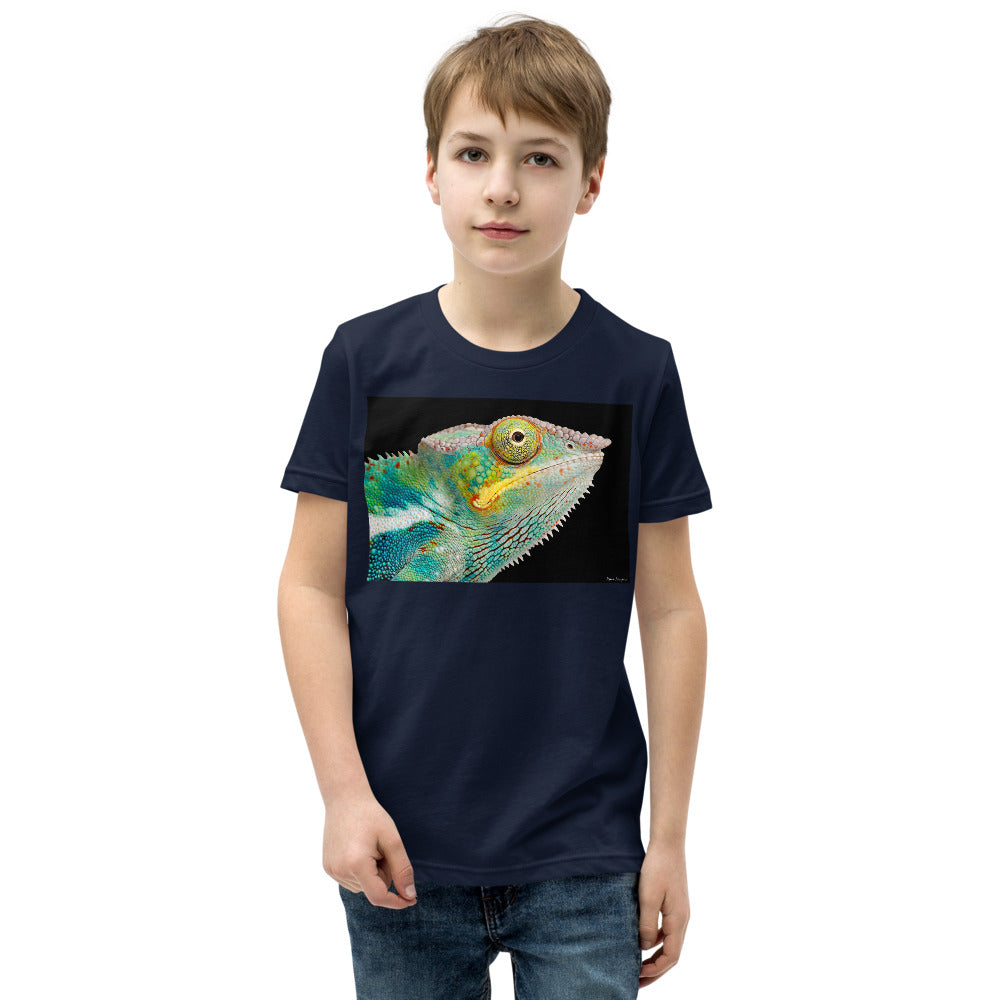 Premium Soft Crew Neck - Panther Chameleon Close Up