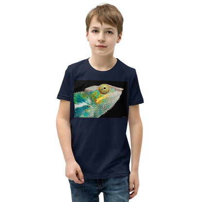 Premium Soft Crew Neck - Panther Chameleon Close Up