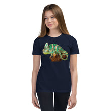 Load image into Gallery viewer, Premium Soft Crew Neck - Vailed Chameleon in a Tree Stump
