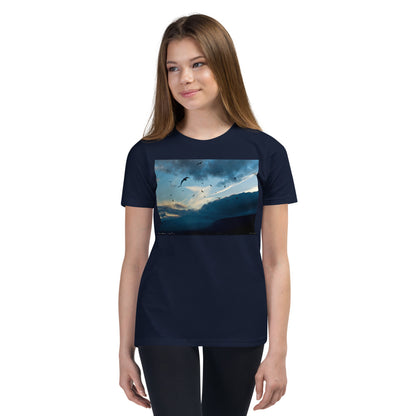 Premium Soft Crew Neck - Bird Storm at Lake Tahoe