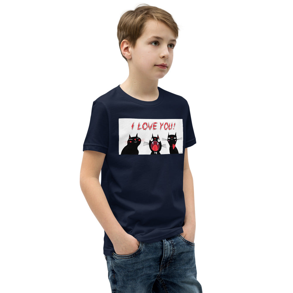 Premium Soft Crew Neck - I Love You Cats - Ronz-Design-Unique-Apparel