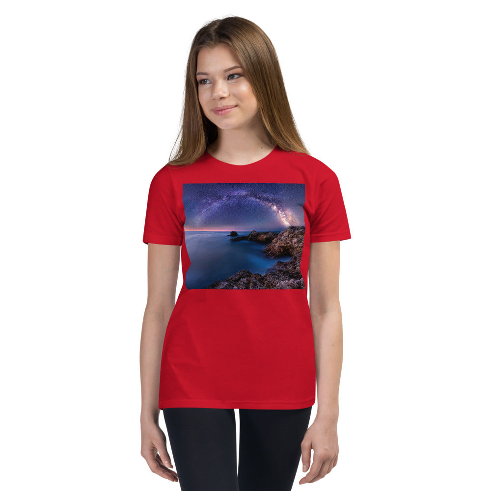 Premium Soft Crew Neck - The Milky Way Over Rocky Bay