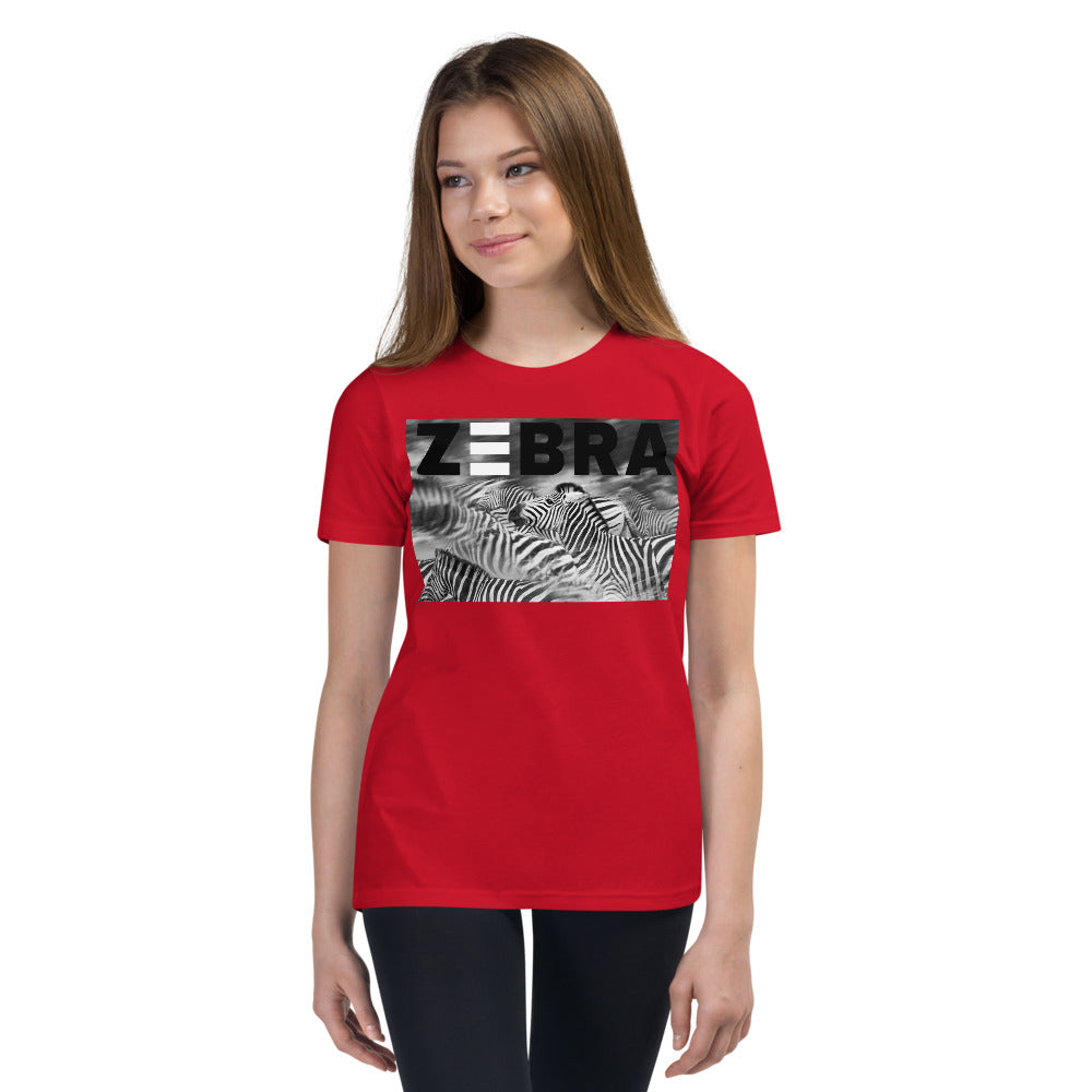 Premium Crew Neck Tee - Zebra Blur