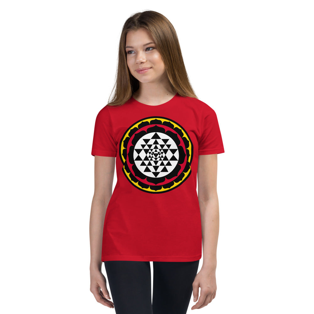 Premium Soft Crew Neck - Sri Yantra Lotus Circle